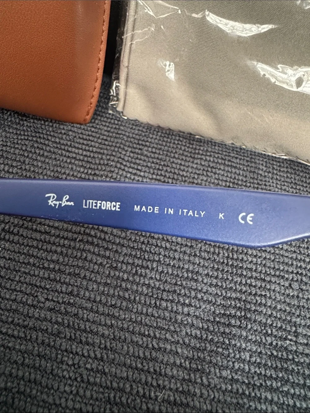 Ray-Ban Matte Blue Wayfarer Eyeglasses with Silver Plaque